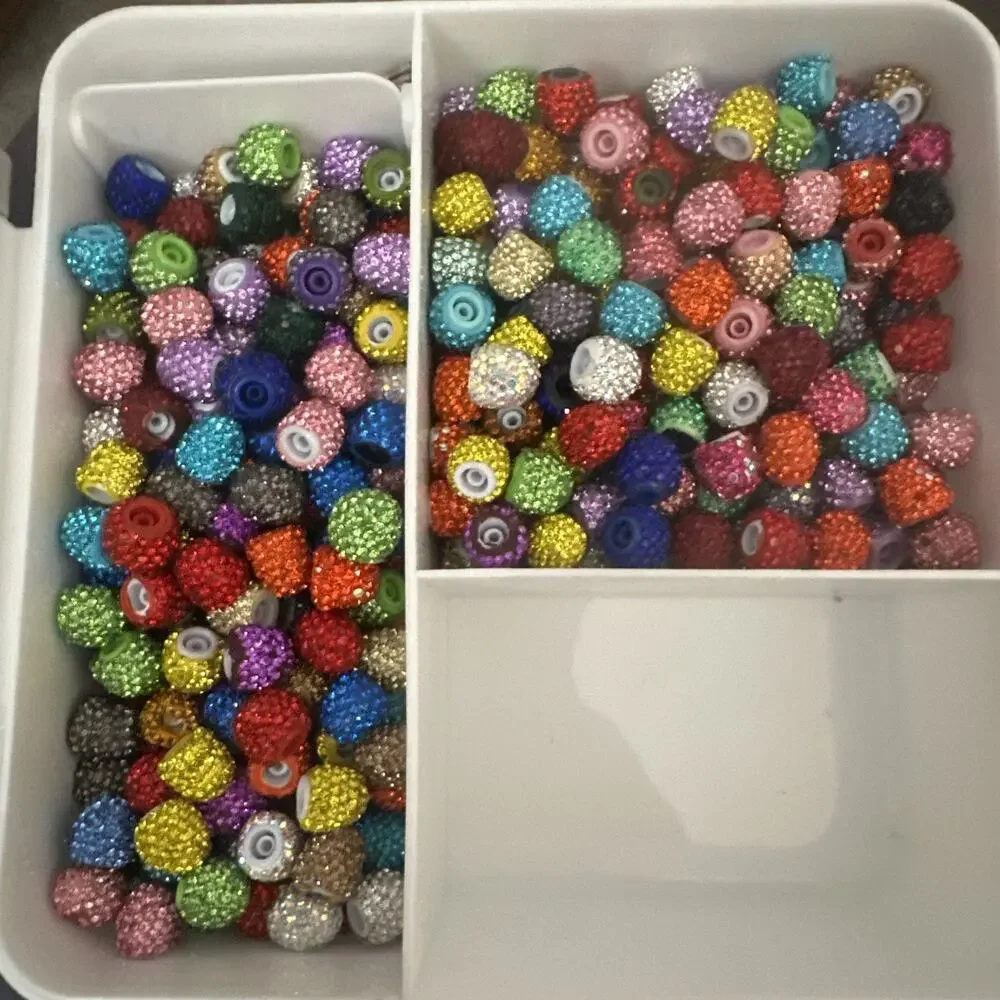 50 Pieces Of Rhinestone Pen Caps Random Colors